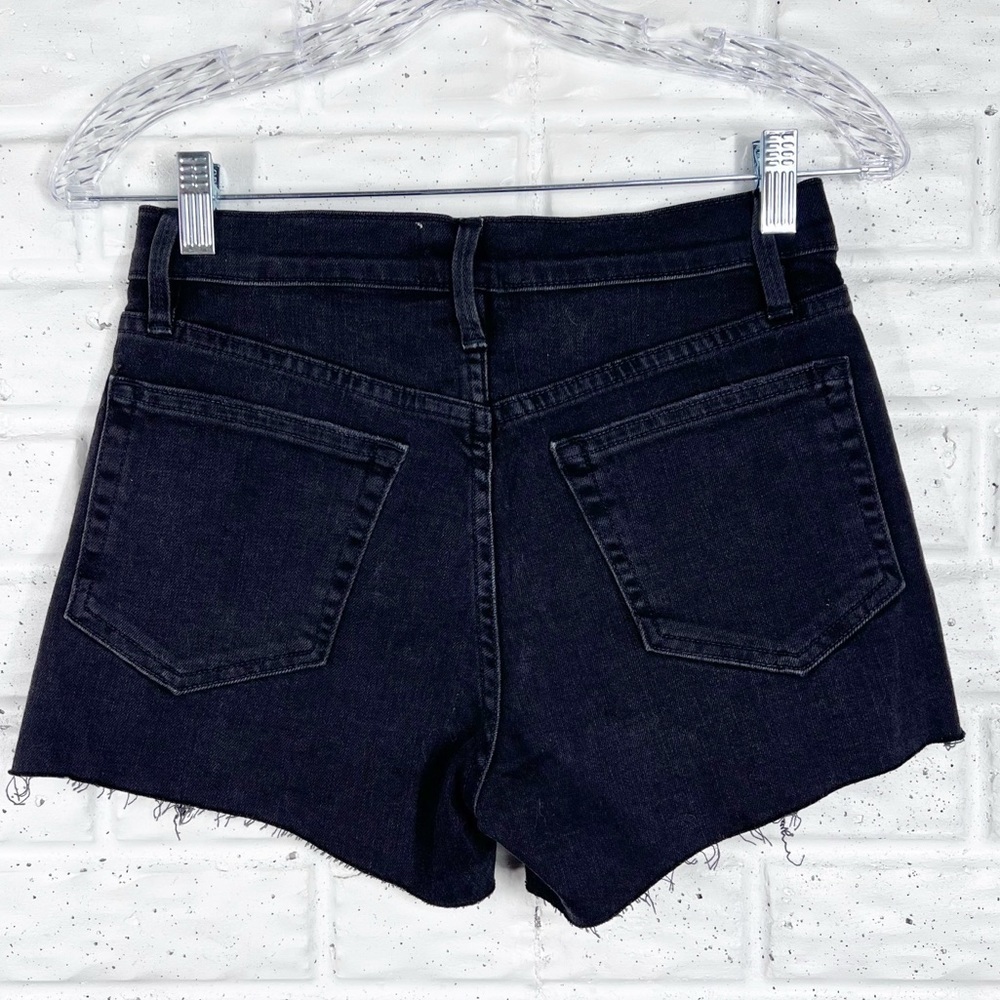 FRAME Black Le Brigette Cut off denim shorts Size 24